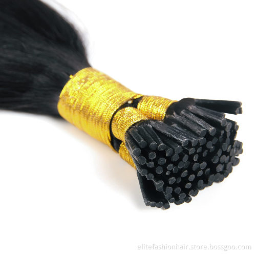 High quality No shedding and tangle Healthy bouncy texture pre bonded hair extensions I tip Hair Stick I tip Hair Extension